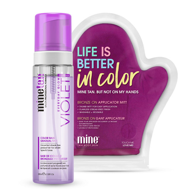 MineTan Violet Gradual Tan Pianka 200ml + Rękawica