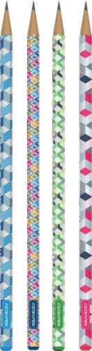 Ołówek Grafitowy Trójkątny Hb Wzorki Patterns Mix Wzorów