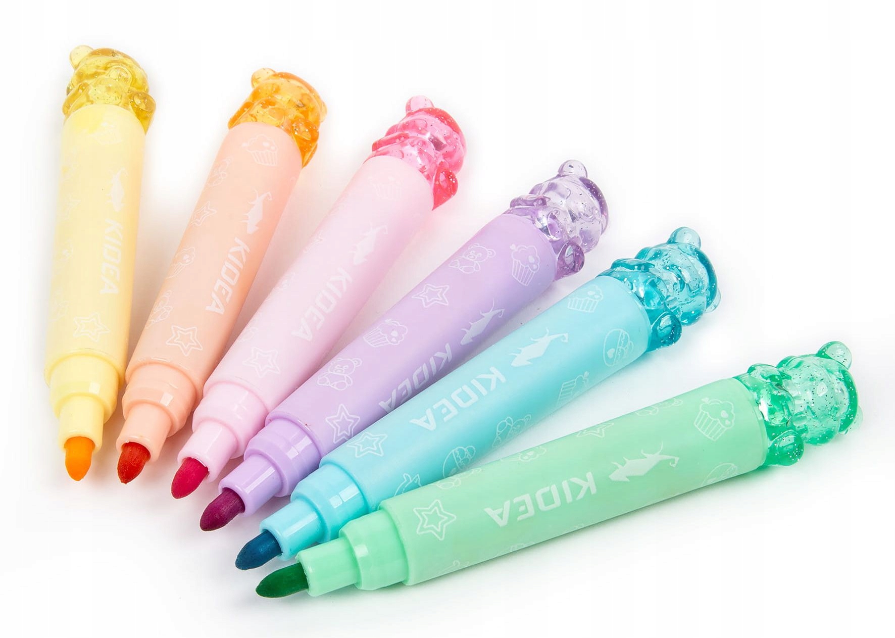 FLAMASTRY DWUSTRONNE ZE STEMP. MISIE 6 SZT.4307