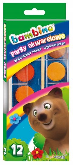 FARBY AKWARELOWE 12KOL BAMBINO 1857 A'12
