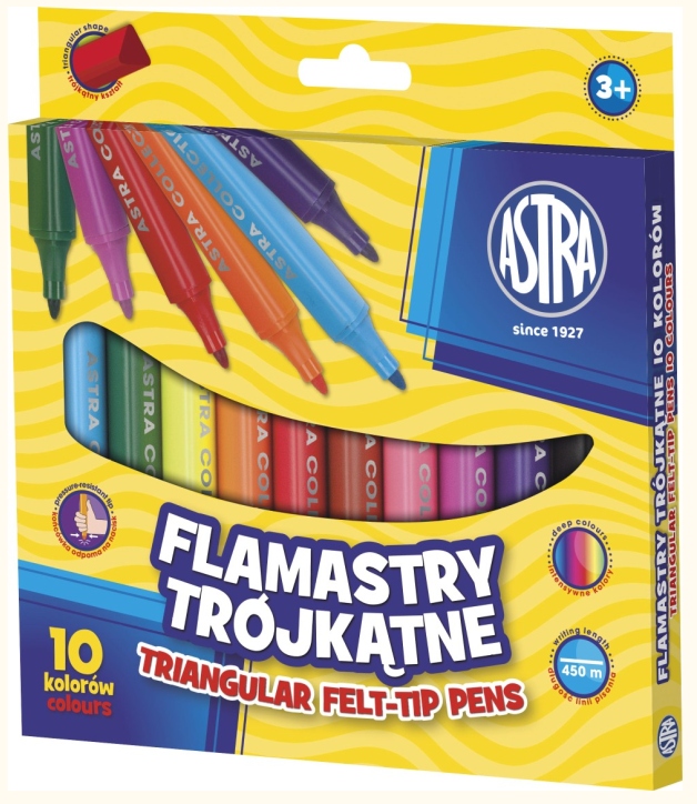 FLAMASTRY TRÓJKATNE JUMBO 10KOL. 314114001