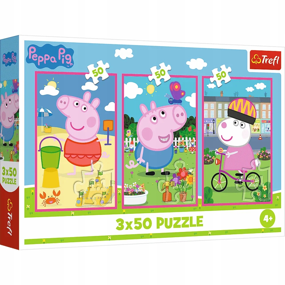 Puzzle 3X50 Siła Przyjaźni Świnka Peppa 34877