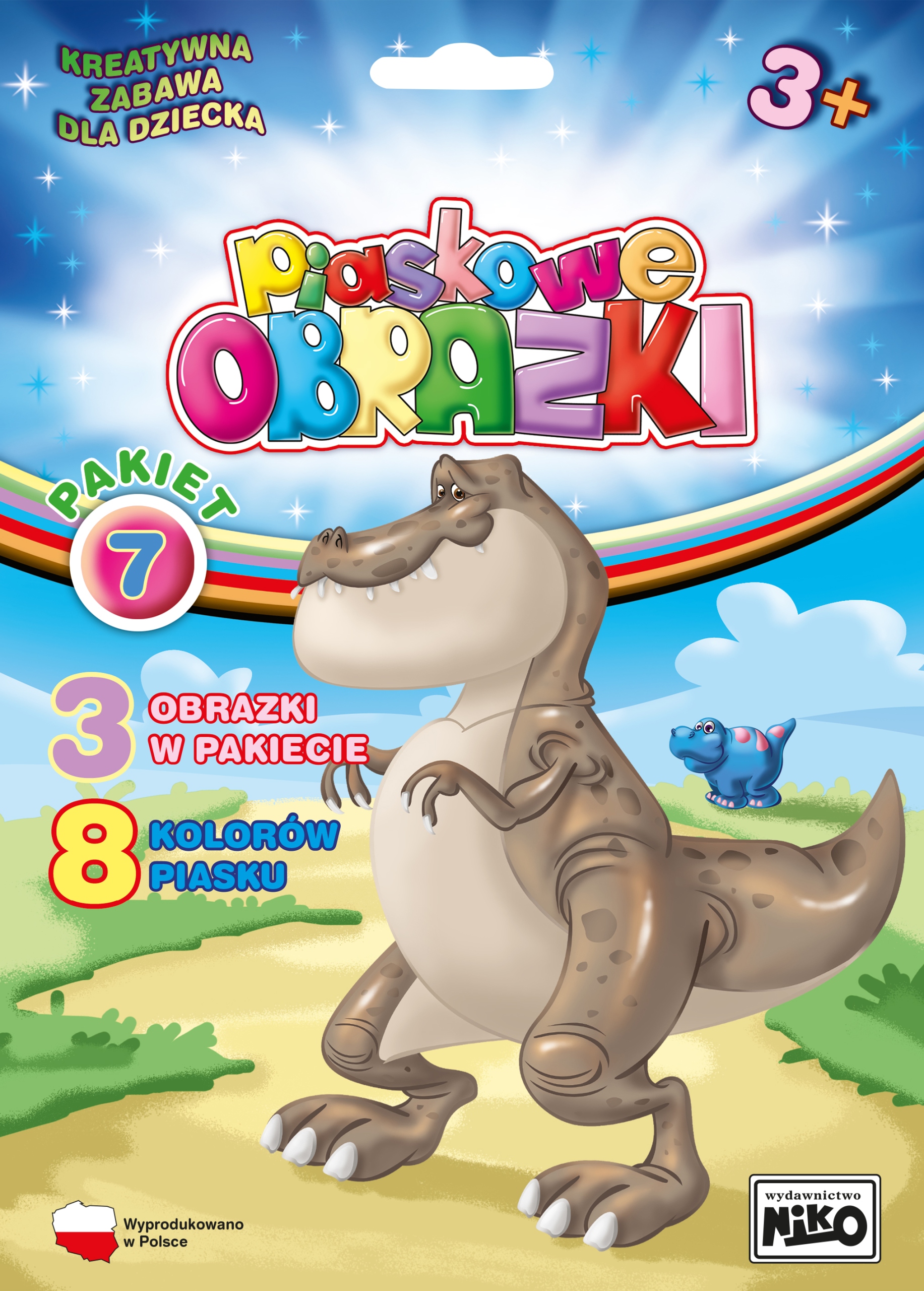 Piaskowe obrazki Pakiet 7(pterodaktyl,t-rex, 6476