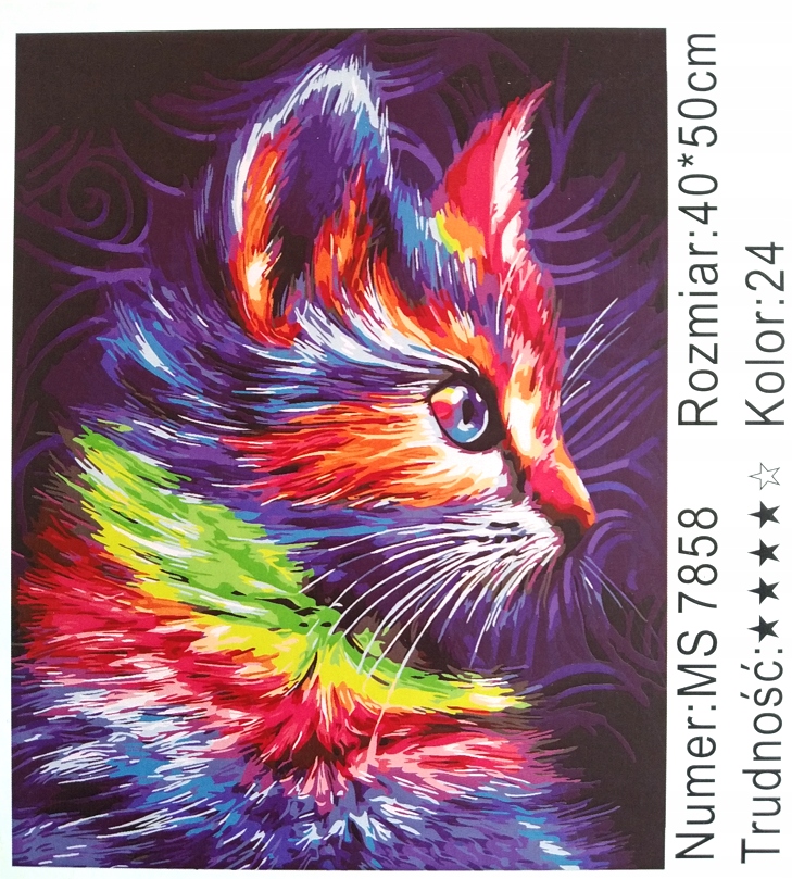 ZESTAW ART MALOWANIE PO NUMERACH CYFERKACH 40 x 50