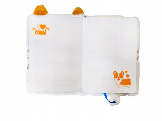 Pamiętnik Z Kłódką 3D Włochacz A5 96K Corgi 6931