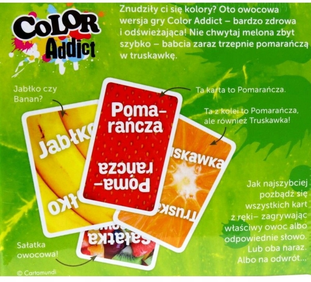 KARTY DO GRY COLOR ADDICT OWOCE DOPASUJ KOLORY