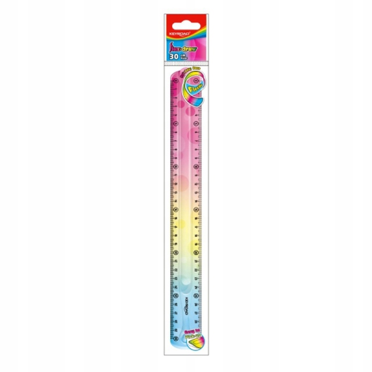 LINIJKA, KEYROAD, 30CM, ELASTYCZNA,