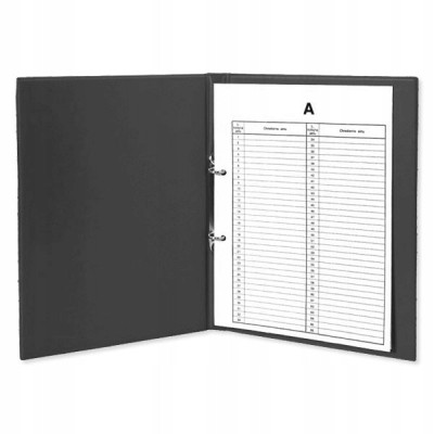 Segregator A4/2/2 Akta Osobowe Czarny 0024