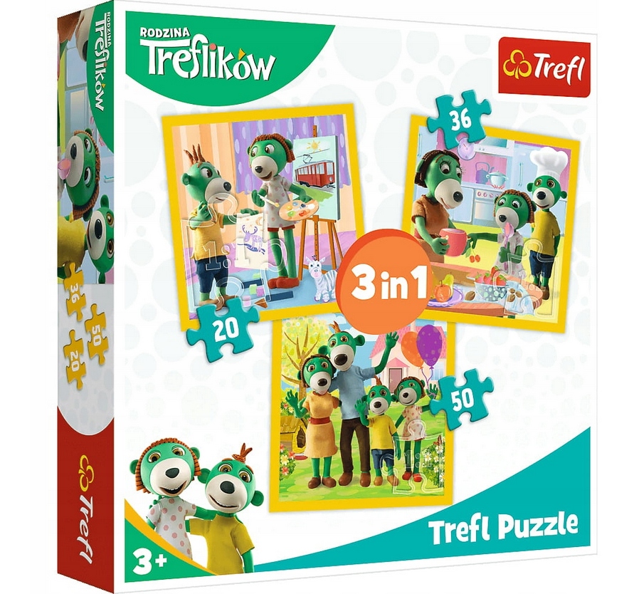 Puzzle 3W1 Trefliki Razem Jest Wesoło 34850