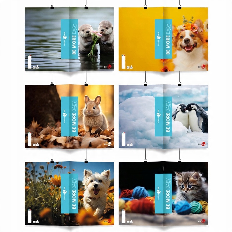 BE MORE ZESZYT A4 BABY KRATKA 96 STRONY 100 G.