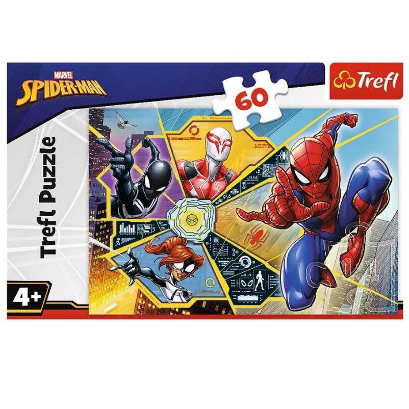 PUZZLE 60 W SIECI MARVEL SPIDERMAN 17372