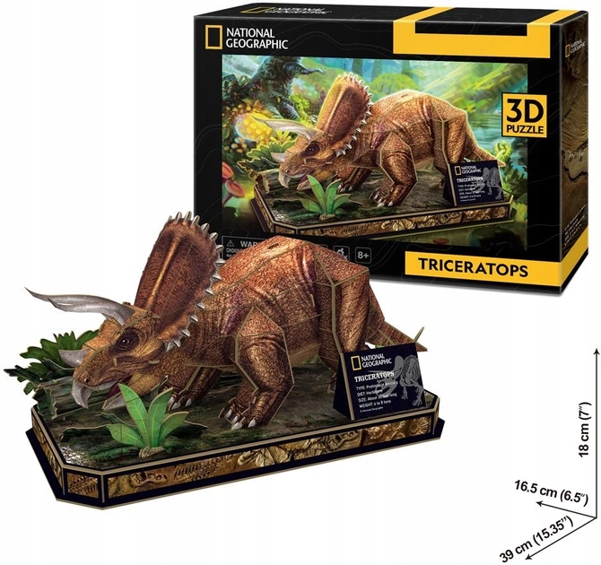 PUZZLE 3D NATIONAL GEOGRAPHIC TRICERATOPS 0526