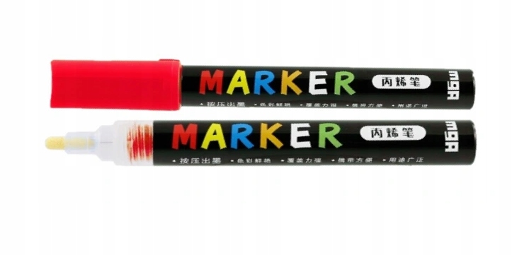 Marker akrylowy 1-2 mm czerwony  4204 A'6