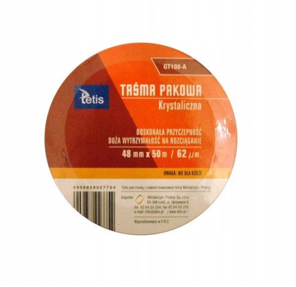 TAŚMA PAKOWA KRYSTALICZNA 48X50 GT100-A