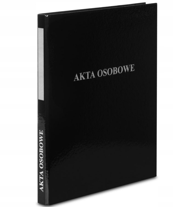 Segregator A4/2/2 Akta Osobowe Czarny 0024