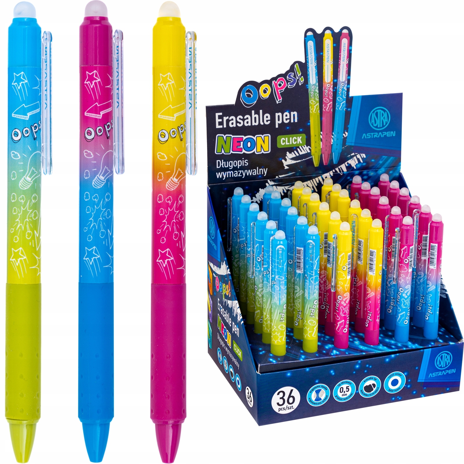 Długopis wymazywalny CLICK 0,5 mm ASTRAPEN A'36
