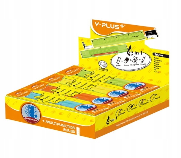 LINIJKA WIELOFUNK.20CM LIN/OŁÓW/TEMP.7206