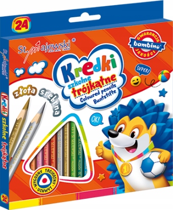 KREDKI BAMBINO OŁÓWKOWE 24KOL 18CM 2076 A'8