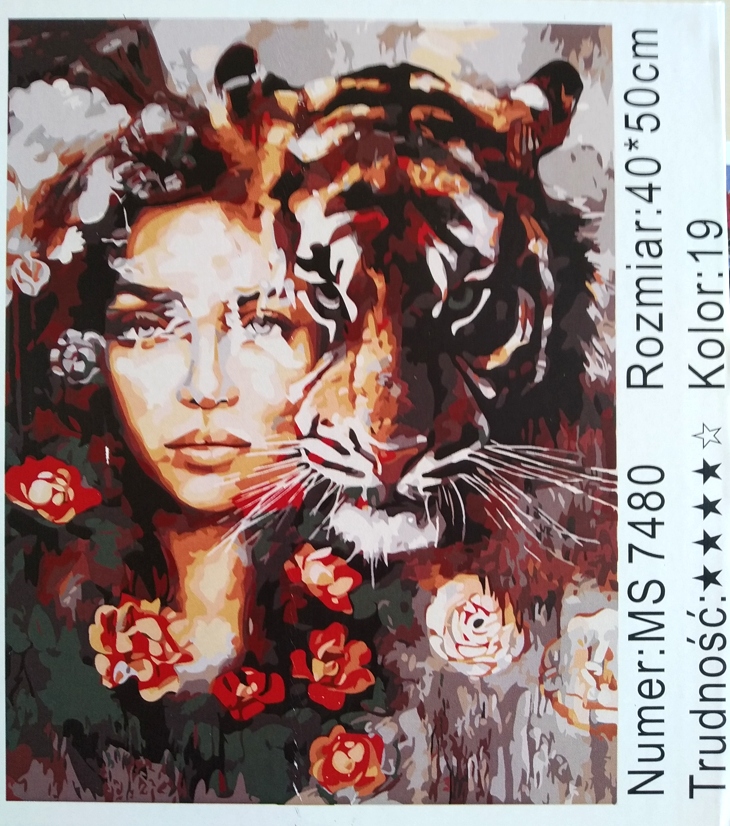 ZESTAW ART MALOWANIE PO NUMERACH CYFERKACH 40 x 50