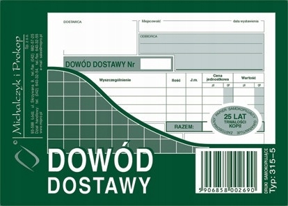 DOWÓD DOSTAWY A6 315-5