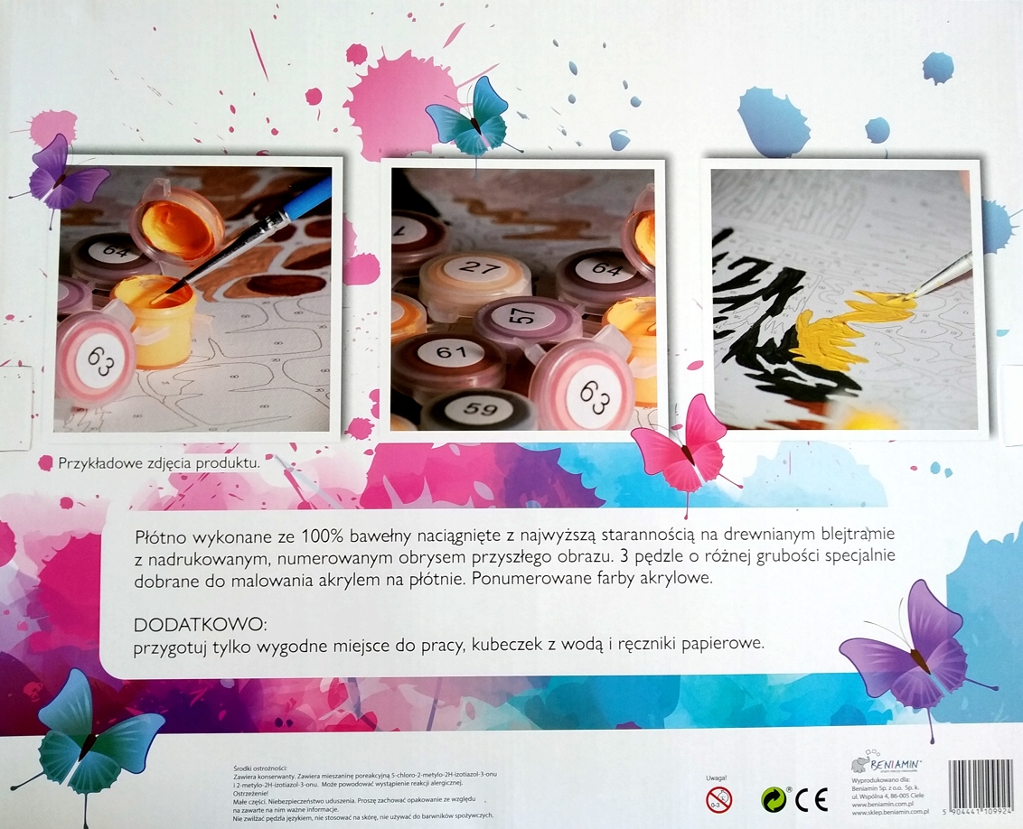 ZESTAW ART MALOWANIE PO NUMERACH CYFERKACH 40 x 50
