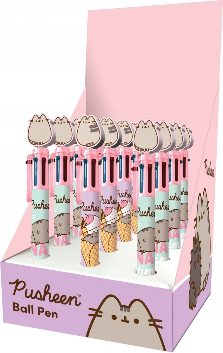 Długopis Automatyczny Wielokolorowy 6 Kol Pusheen