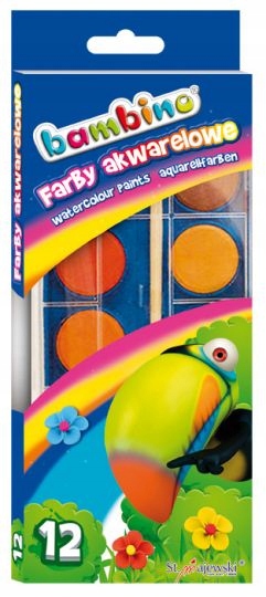 FARBY AKWARELOWE 12KOL BAMBINO 1857 A'12
