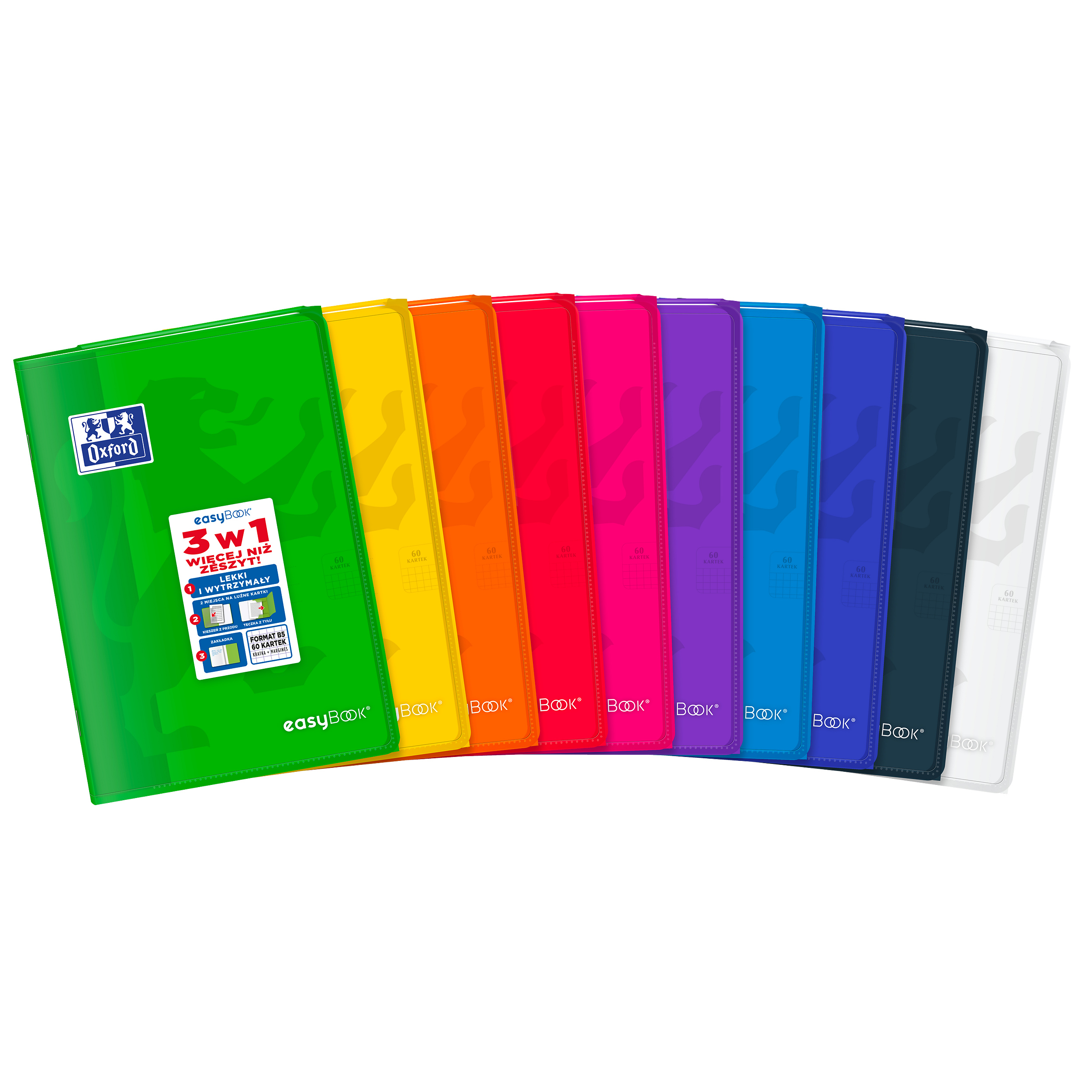 Zesz Oxf Easybook B5 60K K5X5M Mix A'8