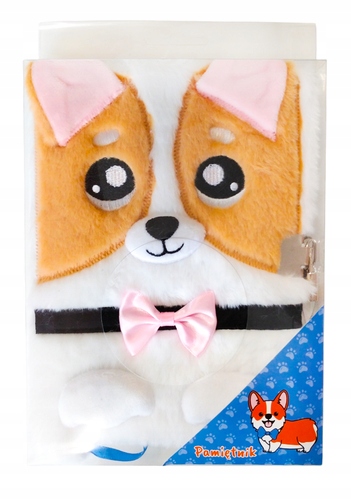 Pamiętnik Z Kłódką 3D Włochacz A5 96K Corgi 6931