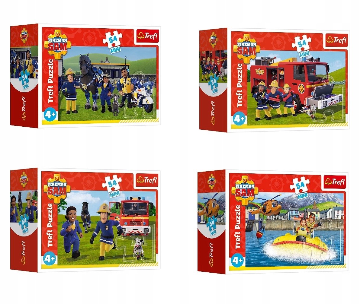 Puzzle 54 Mini Strażak Sam W Gotowości 54205