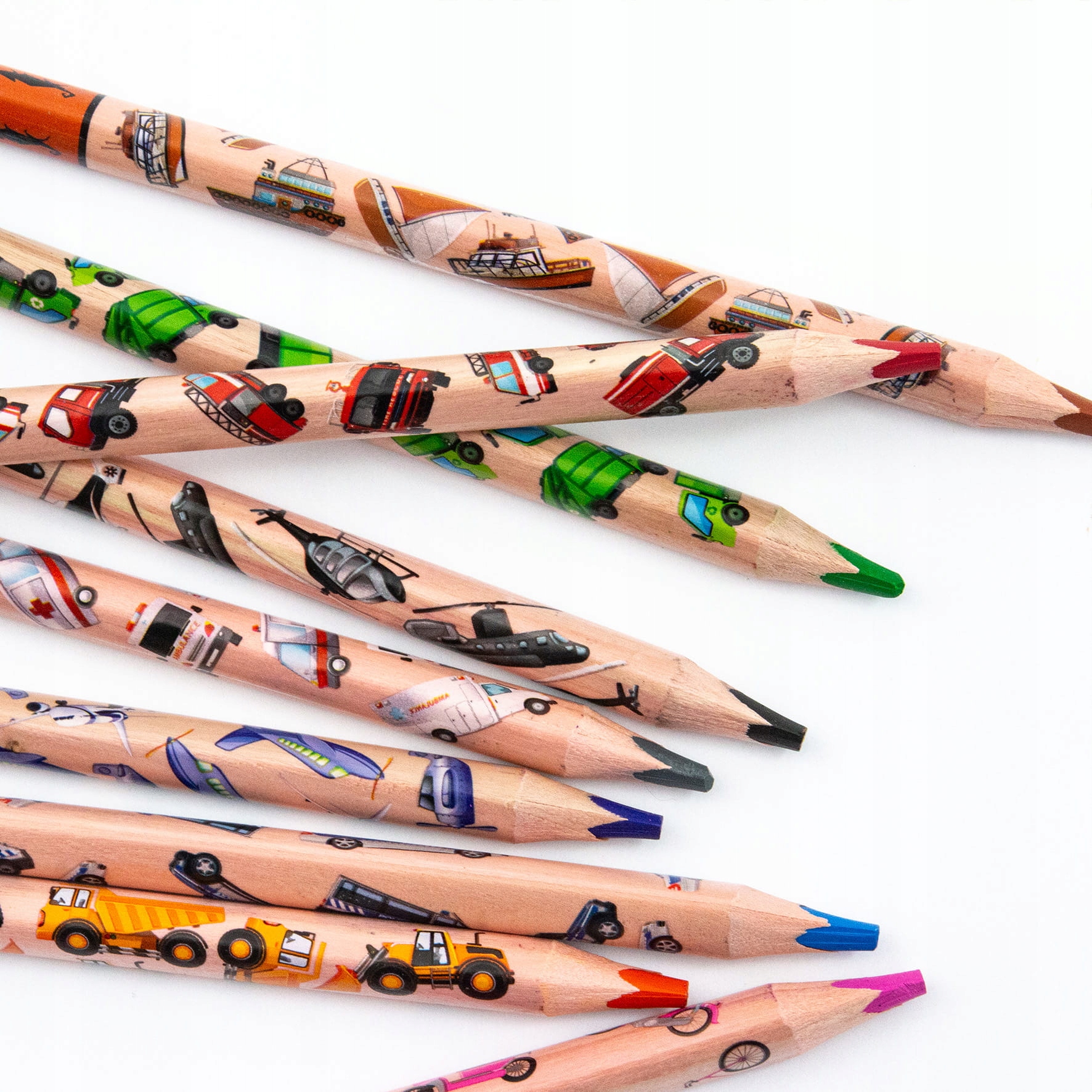 Kredki Trójkątne Jumbo Pojazdy 10 Kol. Kidea 3485