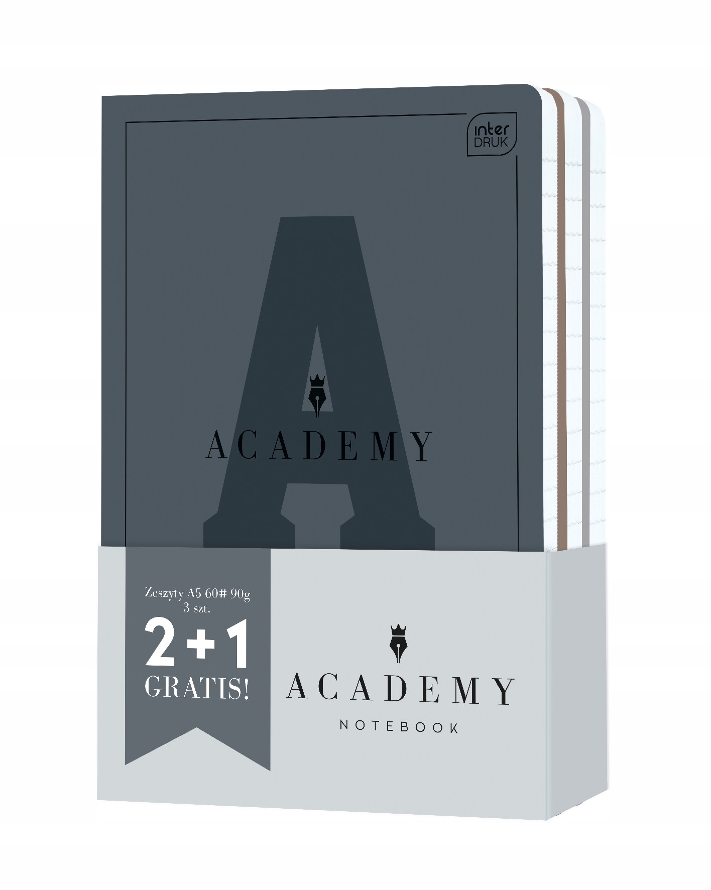 N-Zestaw zeszytów A5 60= ACADEMY Hyb (2+1)6000