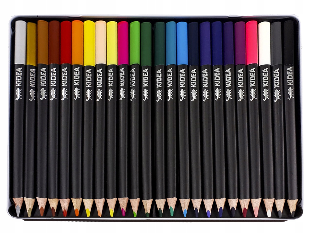 KREDKI TRÓJKĄTNE W METAL.PUDEŁKU 24 KOL KIDEA 7625