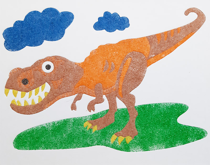 Piaskowe obrazki Pakiet 7(pterodaktyl,t-rex, 6476