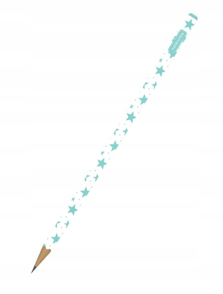 Ołówek Grafitowy Trójkątny Hb Stars Gwiazdki Mix Wzorów