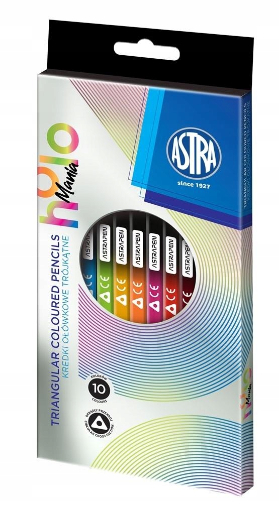 Kredki Ołówkowe Trójkątne Z Czarnego Drewna 1640