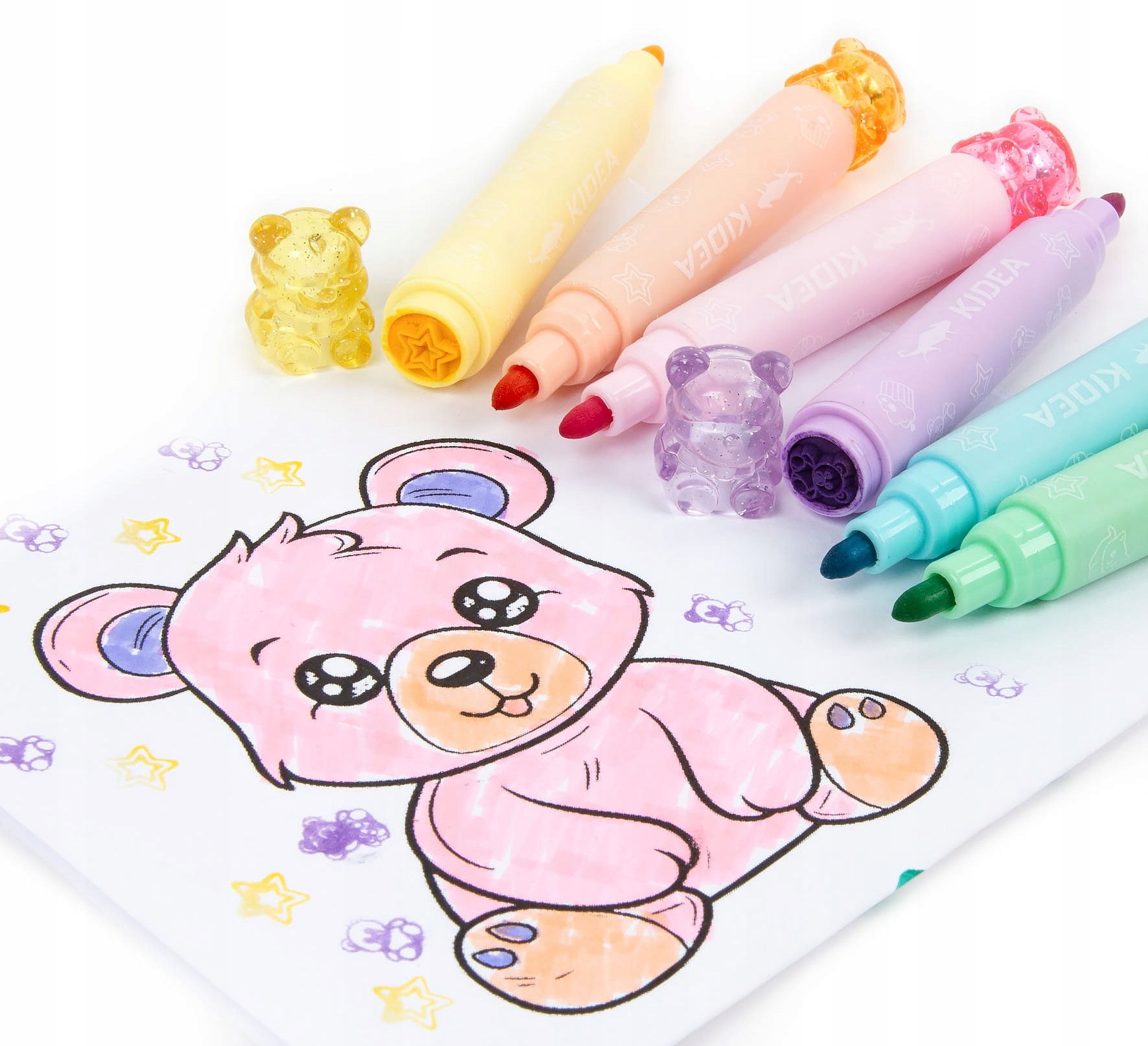 FLAMASTRY DWUSTRONNE ZE STEMP. MISIE 6 SZT.4307