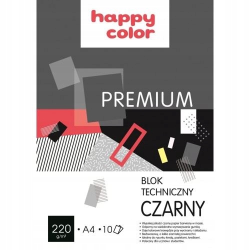 BLOK TECHNICZNY A4/10K HC PREMIUM CZARNY 7085 A'20