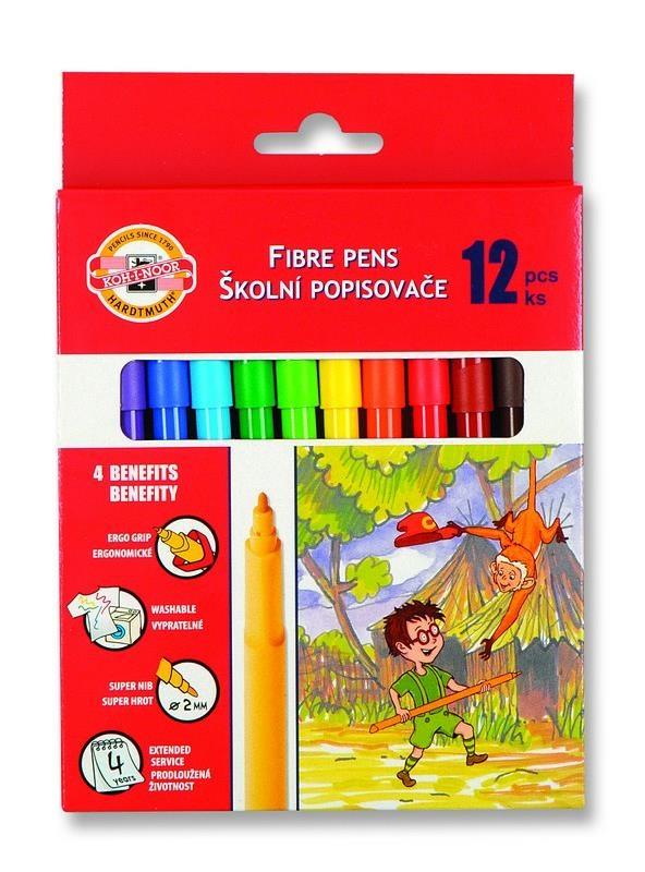 KIN FLAMASTRY SZKOLNE 771002/AB 12KOLW FOLII 3210