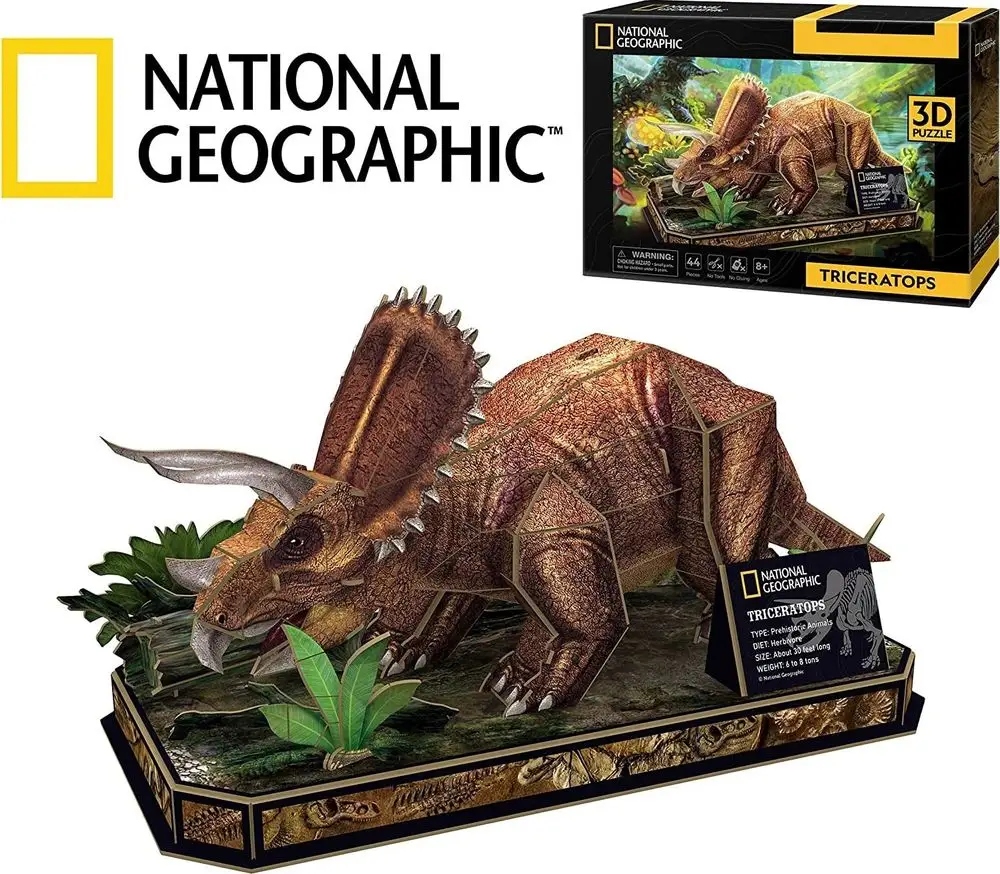 PUZZLE 3D NATIONAL GEOGRAPHIC TRICERATOPS 0526