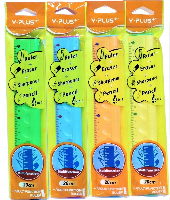 LINIJKA WIELOFUNK.20CM LIN/OŁÓW/TEMP.7206