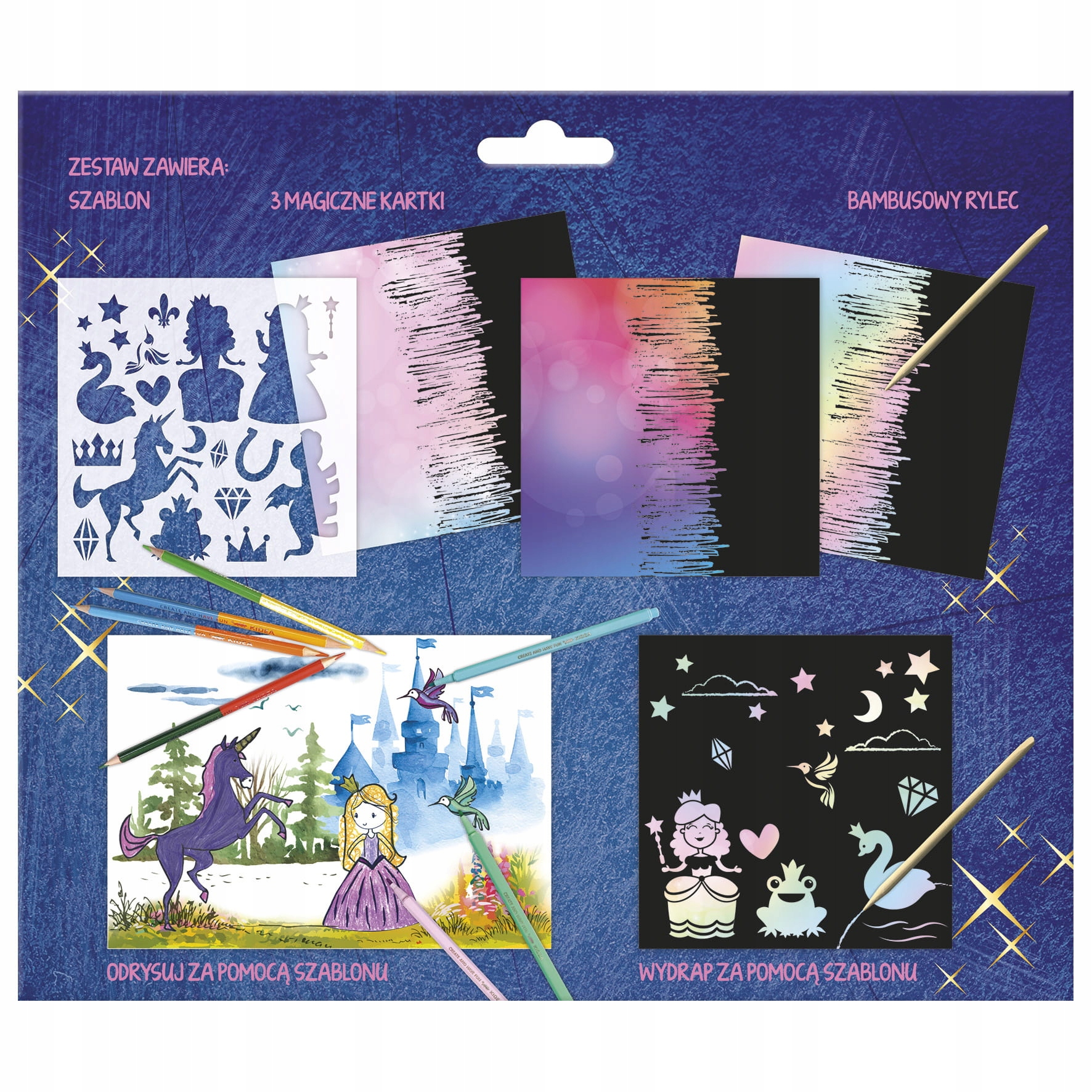 KREATYWNE WYDRAPYWANKI Z SZABLONAMI C KIDEA 0297