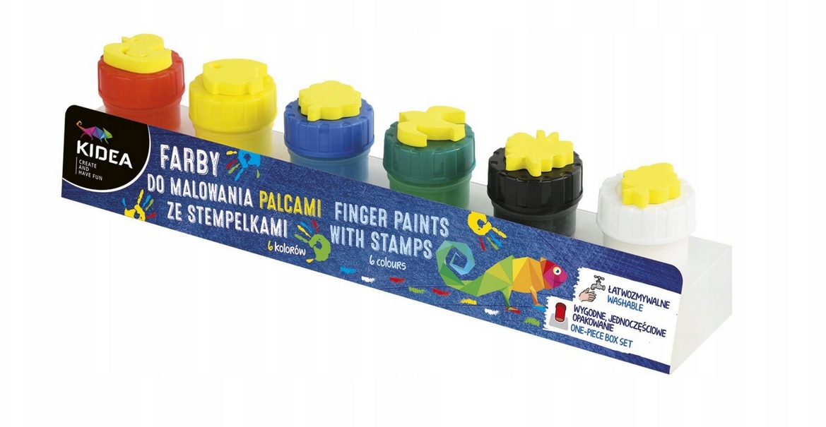 FARBY DO MALOW. PALCAMI ZE STEMP. 6KOL KIDEA 8920