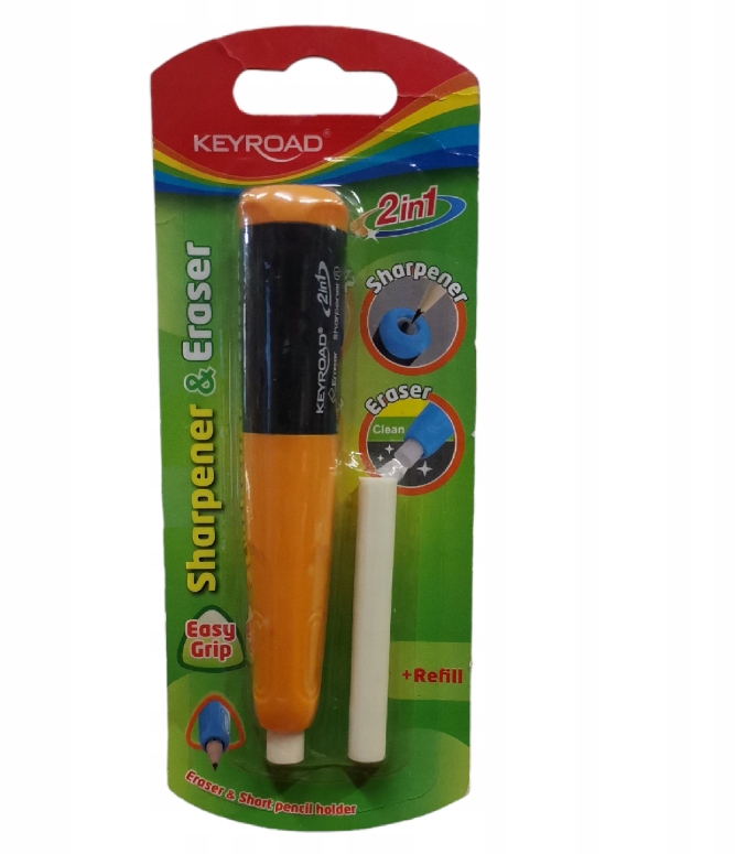 Temperówka Plast. Z Gumką Uchwyt Na Ołówek Wkład 8