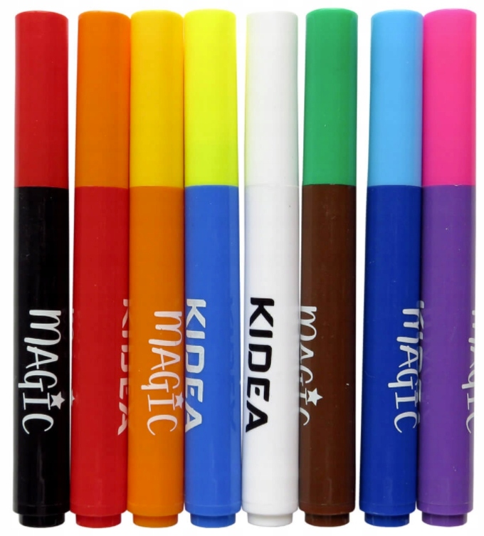 FLAMASTRY ZMIENIAJĄCE KOLORY KIDEA 3985