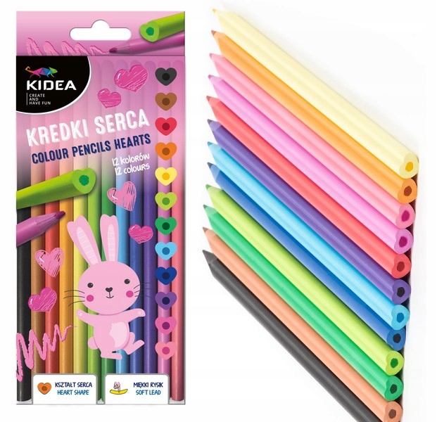 KREDKI SERCA 12 KOLORÓW KIDEA 4826