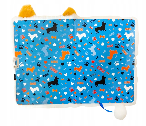 Pamiętnik Z Kłódką 3D Włochacz A5 96K Corgi 6931