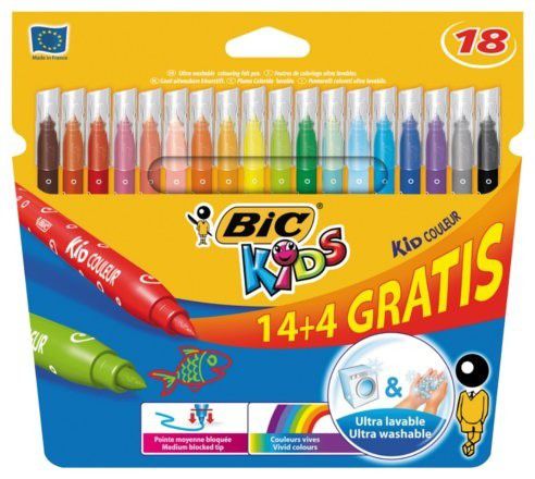 FLAMASTRY BIC 18KOL 14+4 KID COULEUR 2734