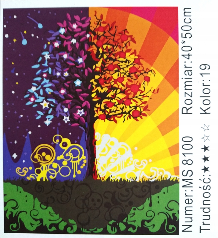 ZESTAW ART MALOWANIE PO NUMERACH CYFERKACH 40 x 50