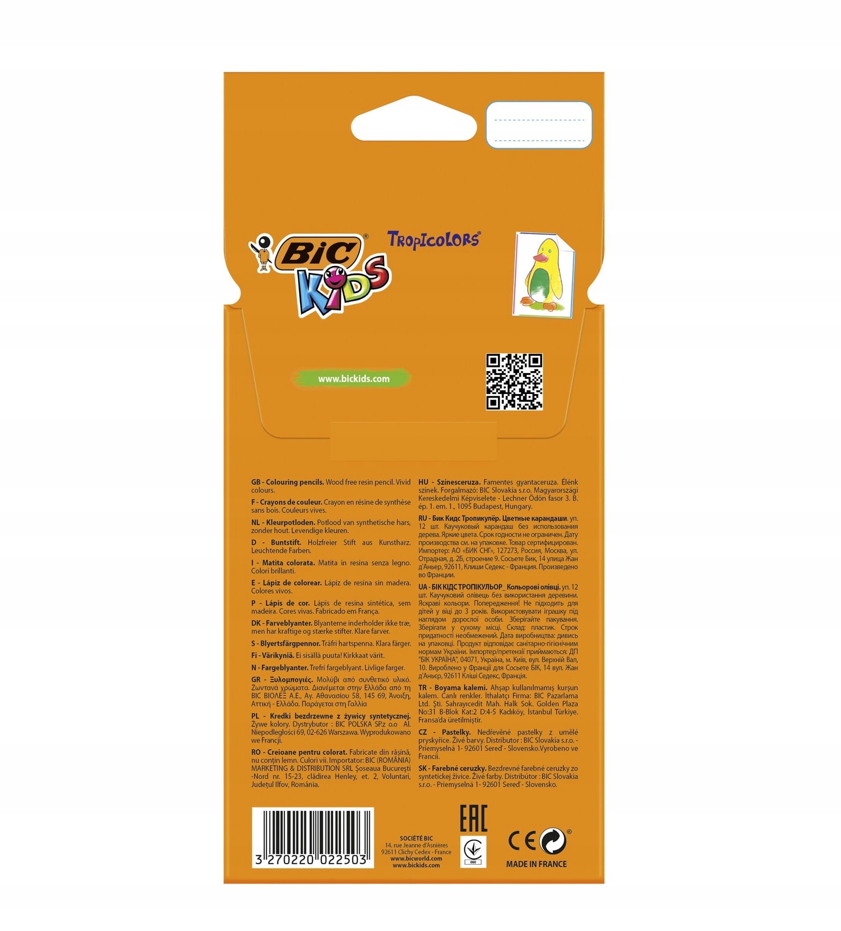 KREDKI BIC 12KOL. TROPICOLORS 2503